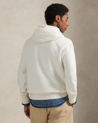 Ralph Lauren Men's The RL Fleece Western-Logo Hoodie  -  Deckwash White