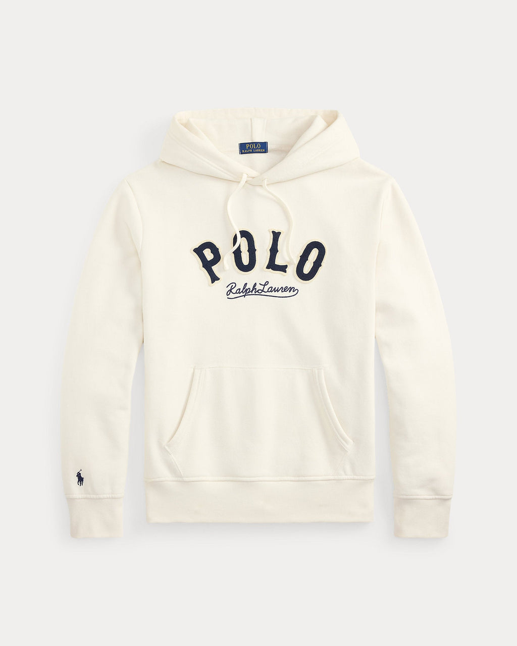 Ralph Lauren Men's The RL Fleece Western-Logo Hoodie  -  Deckwash White