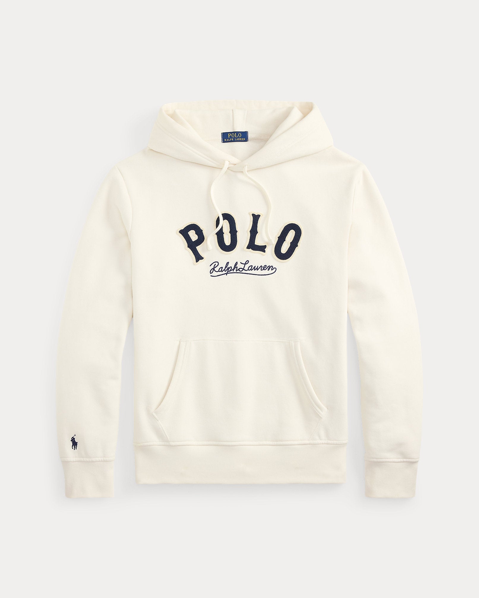 Ralph Lauren Men's The RL Fleece Western-Logo Hoodie  -  Deckwash White