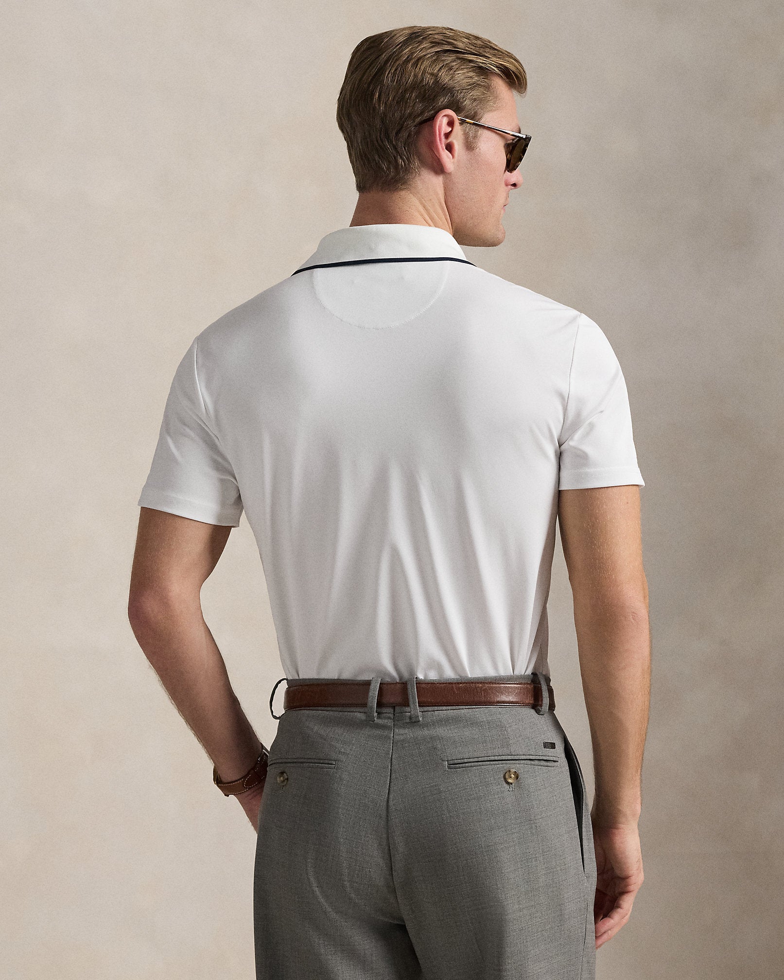 Ralph Lauren Men Tailored Fit Polo Bear Polo Shirt  -  Ceramic White