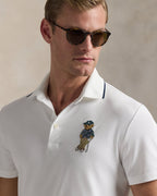 Ralph Lauren Men Tailored Fit Polo Bear Polo Shirt  -  Ceramic White