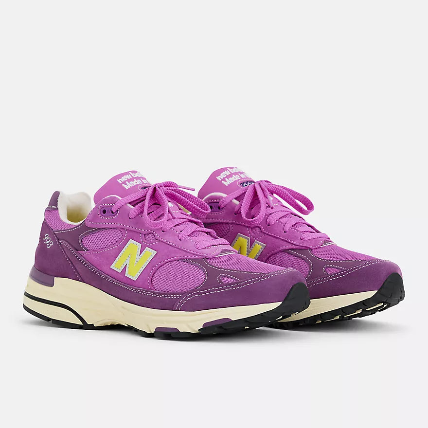 New Balance Made in USA 993  -  PASSION FRUIT with DUSTED GRAPE and AFTERGLOW - U9934JA