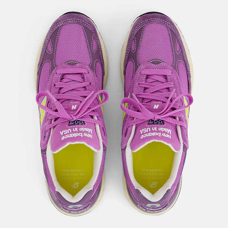 New Balance Made in USA 993  -  PASSION FRUIT with DUSTED GRAPE and AFTERGLOW - U9934JA