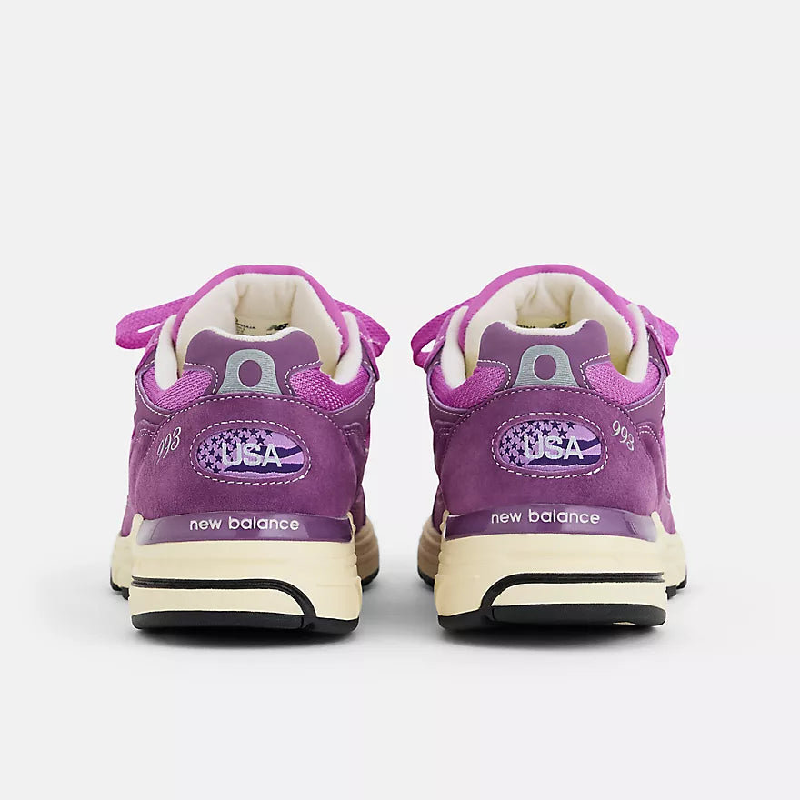 New Balance Made in USA 993  -  PASSION FRUIT with DUSTED GRAPE and AFTERGLOW - U9934JA