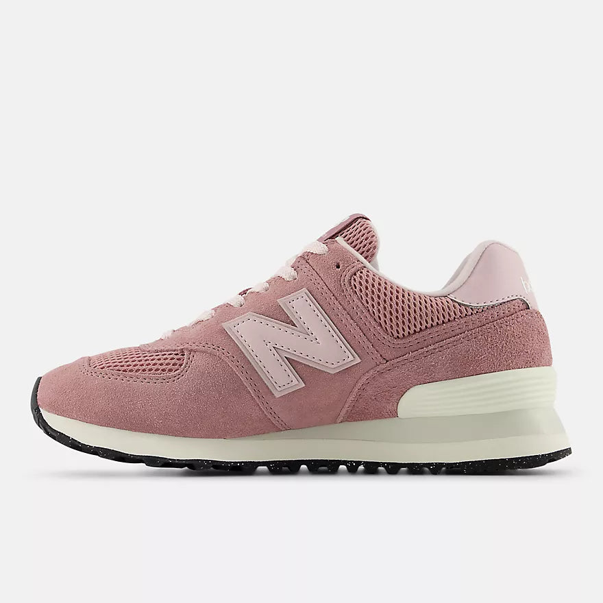 New Balance Women's 574  -  ALPHA PINK with NB WHITE  -  W57424E