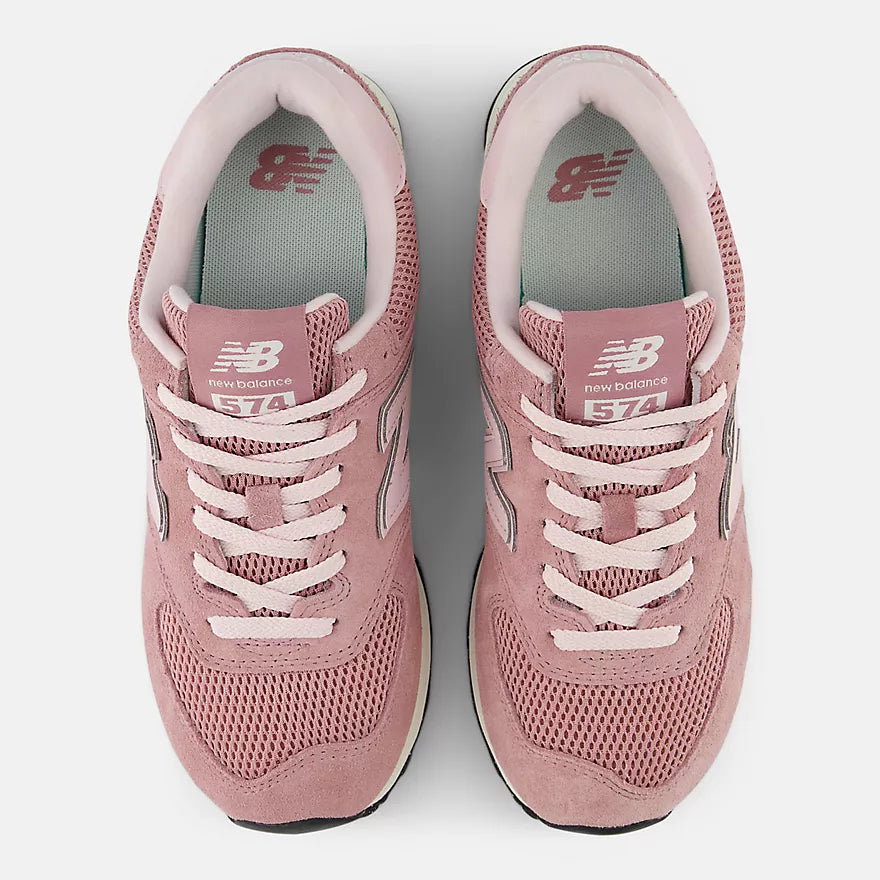New Balance Women's 574  -  ALPHA PINK with NB WHITE  -  W57424E
