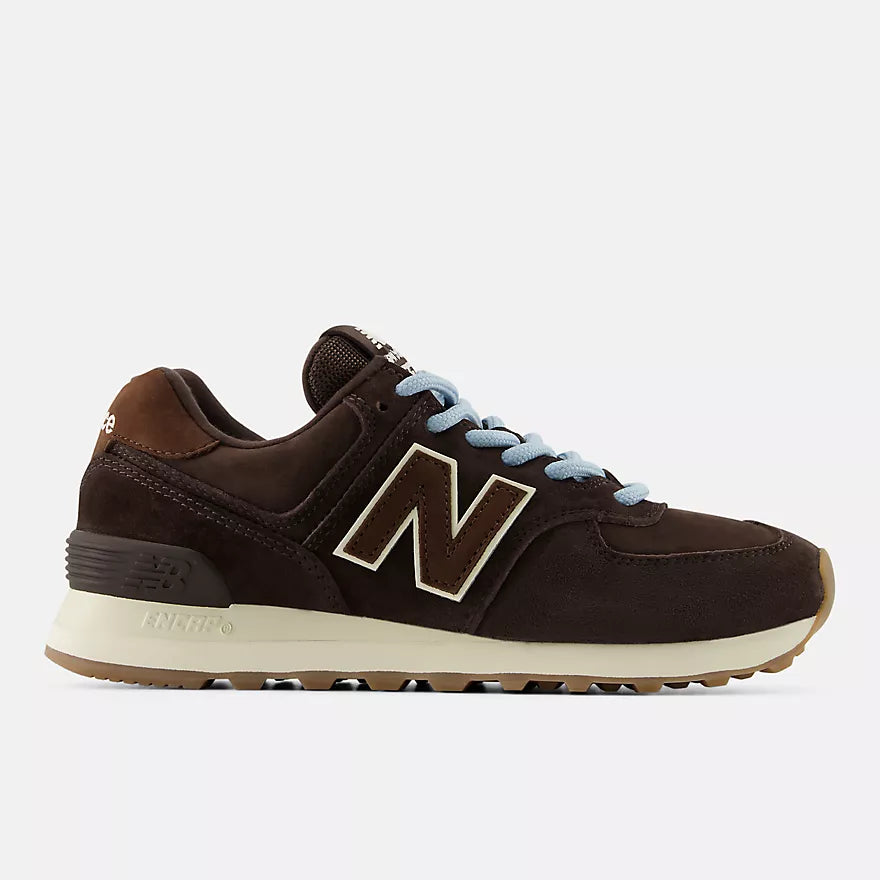 New Balance Women's 574  -  BLACK COFFEE with ANGORA  -  W57474P