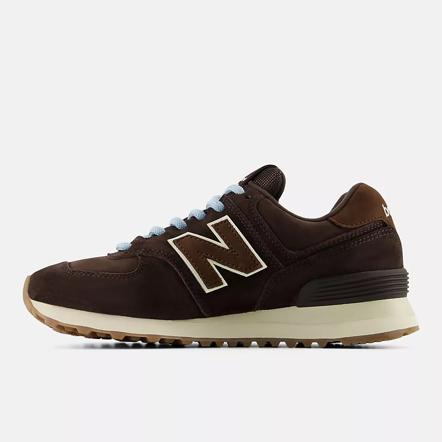 New Balance Women's 574  -  BLACK COFFEE with ANGORA  -  W57474P